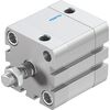 Cilindru compact Ø40 mm, Festo ADN40, cu acțiune dublă, piston cu filet M10x1.25 FE, cu frână și magnet, ISO21287 - megora.ro
