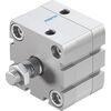 Cilindru compact Ø50 mm, Festo ADN50, cu acțiune dublă, piston cu filet M12x1.25 FE, cu frână și magnet, ISO21287 - megora.ro