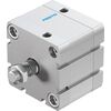Cilindru compact Ø63 mm, Festo ADN63, cu acțiune dublă, piston cu filet M12x1.25 FE, cu frână și magnet, ISO21287 - megora.ro