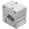 Cilindru compact Ø80 mm, Festo ADN80, cu acțiune dublă, piston cu filet M16x1.5 FE, cu frână și magnet, ISO21287 - megora.ro