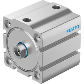 Cilindru compact Ø50 mm, Festo ADN-S50, cu acțiune dublă, piston cu filet M10 FI, cu frână și magnet - megora.ro