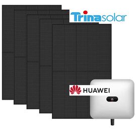 Sistem fotovoltaic monofazic 5kW On Grid, Trina Solar, Huawei sistem fixare acoperiș tiglă - megora.ro