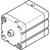 Cilindru compact Ø63 mm, Festo ADN63, cu acțiune dublă, piston cu filet M10 FI, cu frână și magnet, ISO21287 - megora.ro