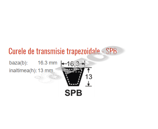 Curea trapezoidală îngustă SWR Spb 1650 Lw - megora.ro