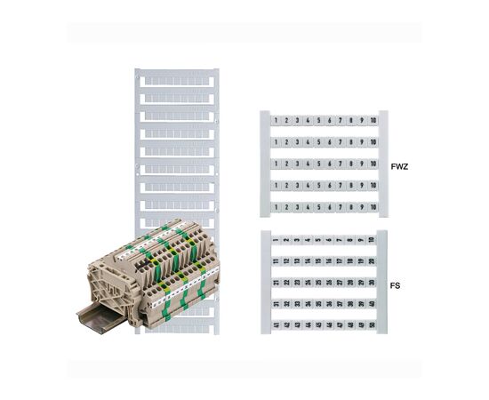 Etichetă cleme Weidmüller DEK 6 FWZ 1-10, cod 518960001 - megora.ro