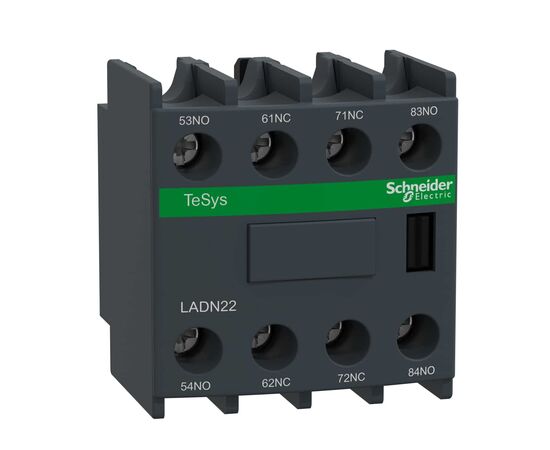 Contact auxiliar Schneider Electric LADN22 seria TeSys D, configurație 2 NO + 2 NC - megora.ro