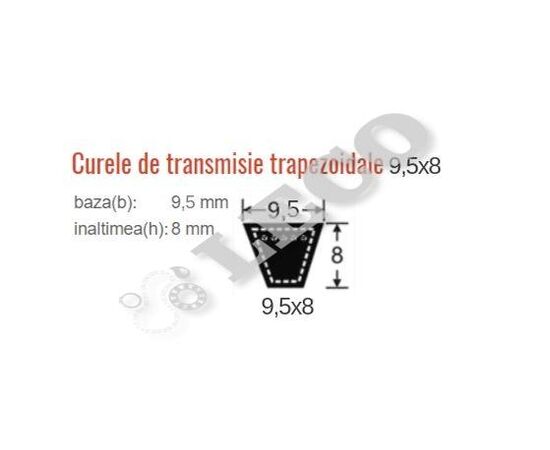 Curea trapezoidală îngustă Rubena 9.5X8X1475 La - megora.ro