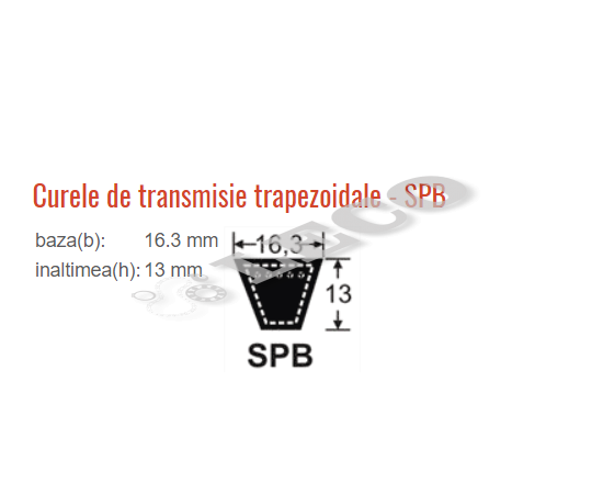 Curea trapezoidală îngustă Rubena Spb 4000 Lw - megora.ro