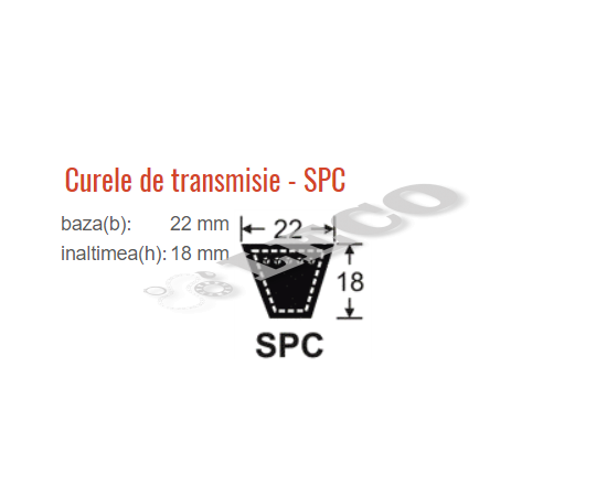 Curea trapezoidală îngustă SKF Phg Spc6000 - megora.ro