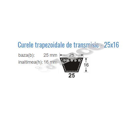 Curea trapezoidală Rubena 25X16X4500 Li - megora.ro