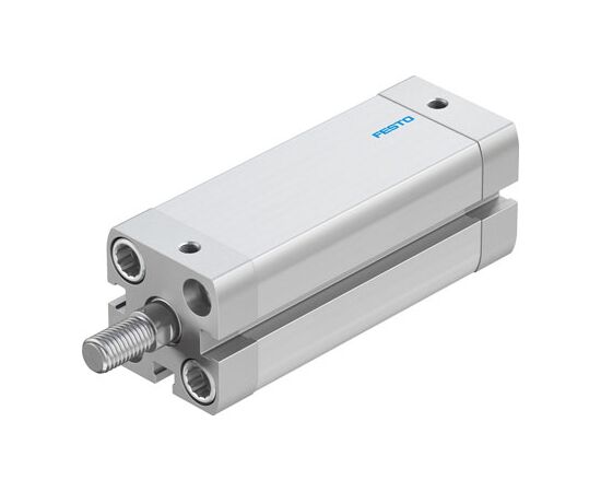 Cilindru compact Ø20 mm, Festo ADN20, cu acțiune dublă, piston cu filet M8 FE, cu frână și magnet, ISO21287 - megora.ro