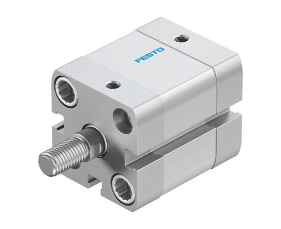 Cilindru compact Ø25 mm, Festo ADN25, cu acțiune dublă, piston cu filet M8 FE, cu frână și magnet, ISO21287 - megora.ro