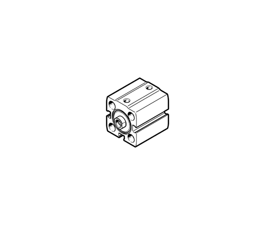 Cilindru compact Ø12 mm, Festo ADN-S12, cu acțiune dublă, piston cu filet M3 FI, cu frână și magnet - megora.ro