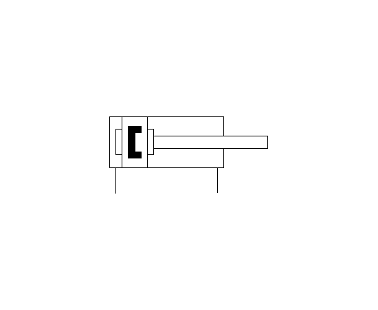 Cilindru compact Ø63 mm, Festo ADN63, cu acțiune dublă, piston cu filet M10 FI, cu frână și magnet, ISO21287 - megora.ro