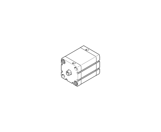 Cilindru compact Ø63 mm, Festo ADN63, cu acțiune dublă, piston cu filet M10 FI, cu frână și magnet, ISO21287 - megora.ro