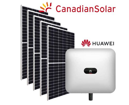 Sistem Fotovoltaic monofazic 3kW On Grid, Canadian Solar 460W, Huawei - megora.ro