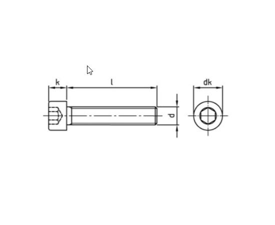 Șurub cu cap imbus, cilindric, din inox, M8x35mm - megora.ro