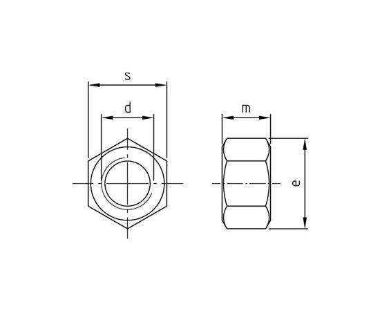 Piuliță hexagonală, din inox A2, M5, DIN934 - megora.ro