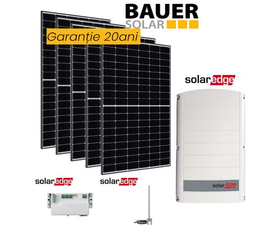 Sistem Fotovoltaic trifazic 9kW On Grid, Bauer Solar 405W, SolarEdge - megora.ro