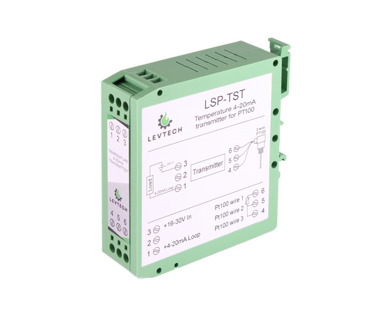 Transmițător de temperatură 2-10V pentru Pt100 Levtech LSP-TST-100-210  - megora.ro