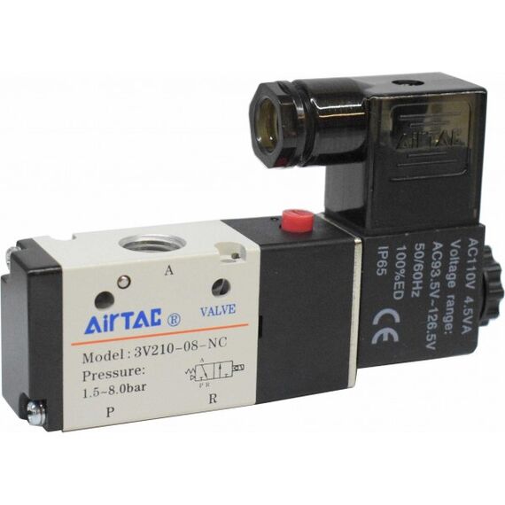 Electrovalvă Airtac 3/2 normal închis, monostabil, G1/4 seria 3V200 - megora.ro
