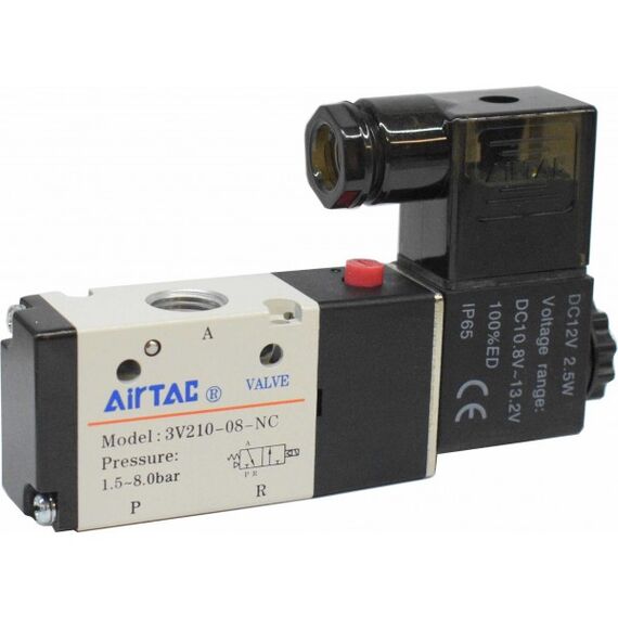 Electrovalvă Airtac 3/2 normal închis, monostabil, G1/4 seria 3V200 - megora.ro