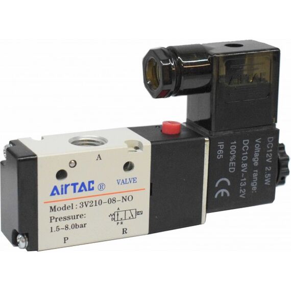 Electrovalvă Airtac 3/2 normal deschis, monostabil, G1/4 seria 3V200 - megora.ro