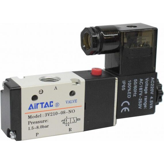 Electrovalvă Airtac 3/2 normal deschis, monostabil, G1/4 seria 3V200 - megora.ro