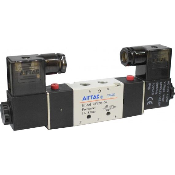 Electrovalvă Airtac 5/2 bistabil, G1/8 seria 4V200 - megora.ro