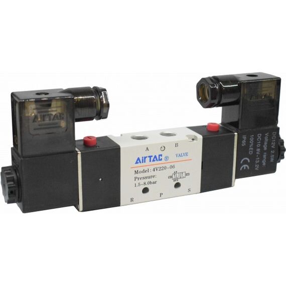 Electrovalvă Airtac 5/2 bistabil, G1/8 seria 4V200 - megora.ro