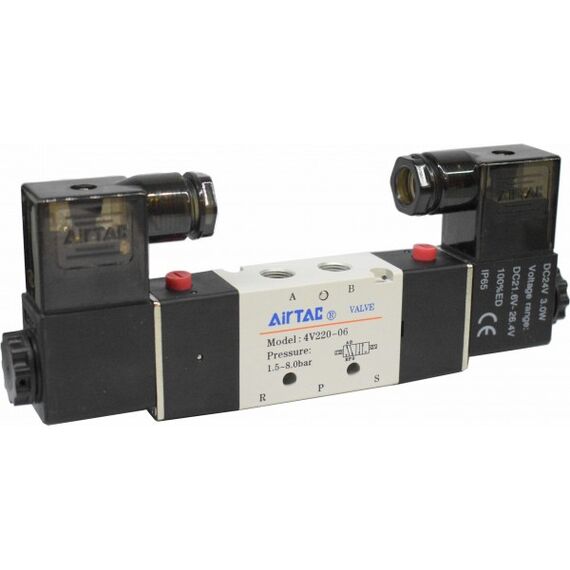 Electrovalvă Airtac 5/2 bistabil, G1/8 seria 4V200 - megora.ro