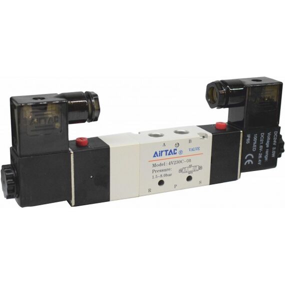 Electrovalvă Airtac 5/3 centru închis, G1/4 seria 4V200 - megora.ro