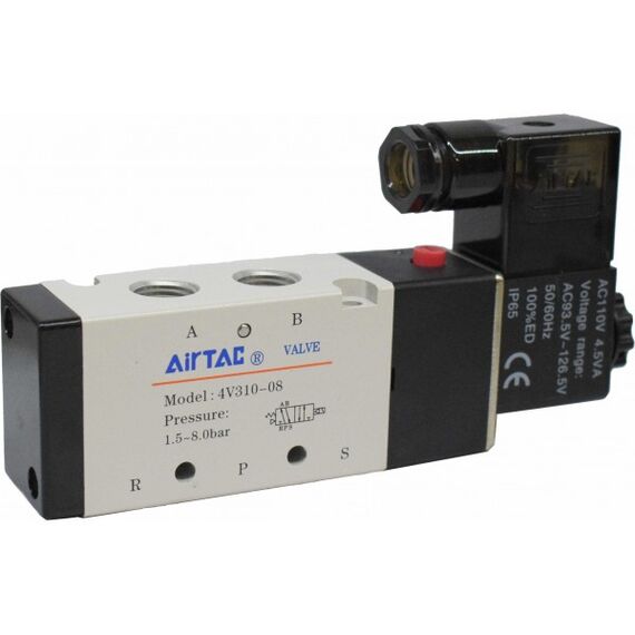 Electrovalvă Airtac 5/2 monostabil, G1/4 seria 4V300 - megora.ro