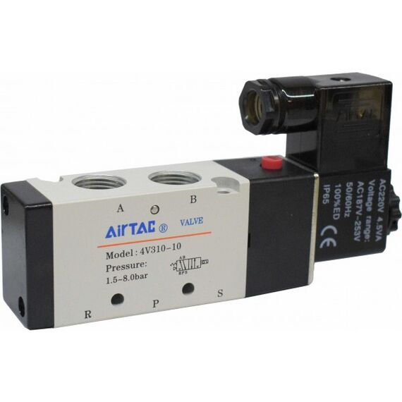 Electrovalvă Airtac 5/2 monostabil, G3/8 seria 4V300 - megora.ro
