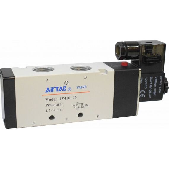 Electrovalvă Airtac 5/2 monostabil, G1/2 seria 4V400 - megora.ro