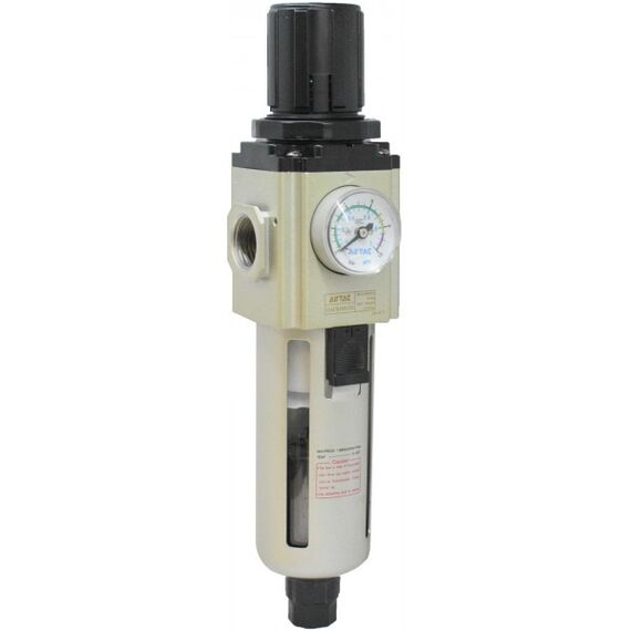 Regulator de presiune cu filtru Airtac GAFR30015SG, conexiune G1/2, pahar PC, filtru 40 μm - megora.ro