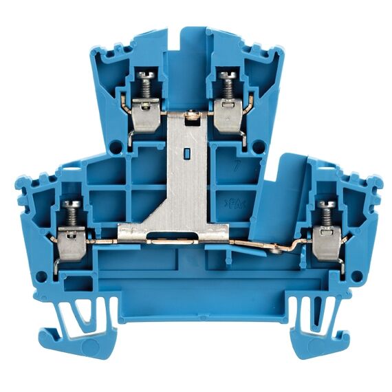 Clemă cu șurub Weidmüller WDK 2.5V BL, cod 1022380000, albastru - megora.ro