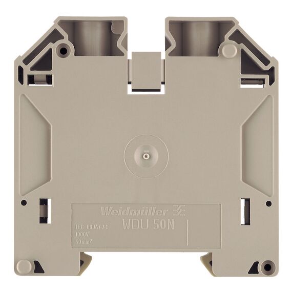 Clemă cu șurub Weidmüller WDU 50N, cod 1820840000, crem - megora.ro