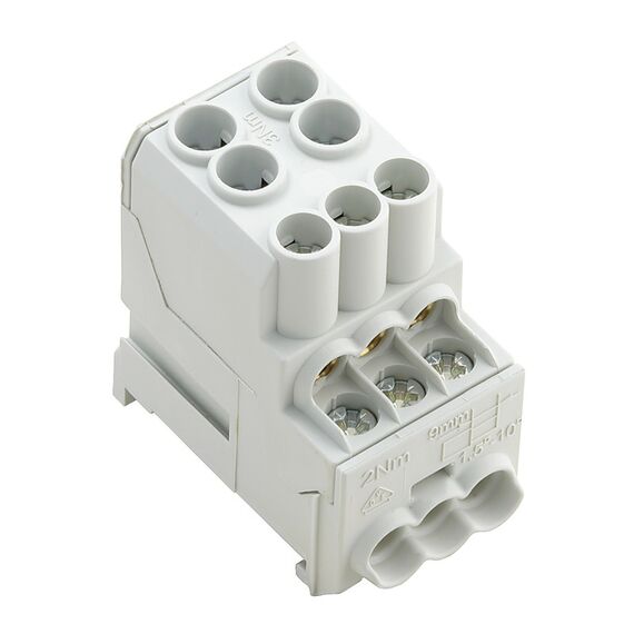 Clemă cu șurub Weidmüller WPD 100 2X25/6X10 GY, cod 1561910000 - megora.ro