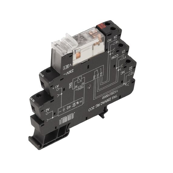 Releu șină DIN Weidmüller TRS 230VAC RC 2CO, cod 1123570000 - megora.ro