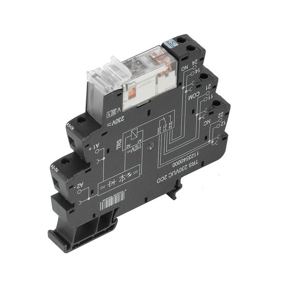 Releu șină DIN Weidmüller TRS 230VUC  2CO, cod 1123540000 - megora.ro