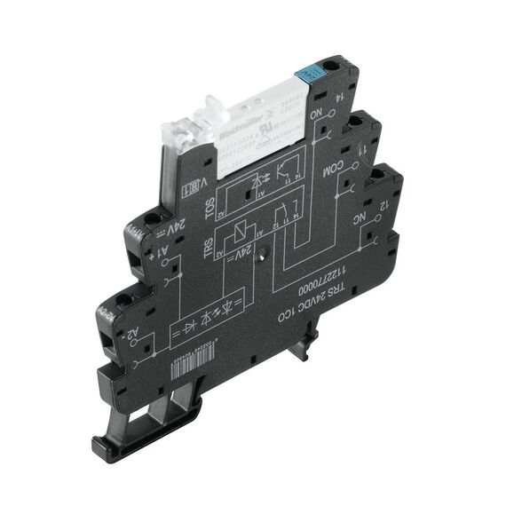 Releu șină DIN Weidmüller TRS 24VDC 1CO AU, cod 1123000000 - megora.ro