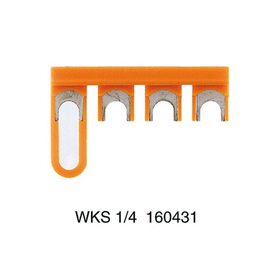 Scurtcircuitor cu șurub Weidmüller WKS 1/4, cod 1604310000 - megora.ro
