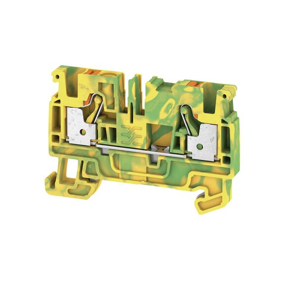 Clemă de împământare Weidmüller A2C 4 PE, cod 2051360000, galben/verde - megora.ro