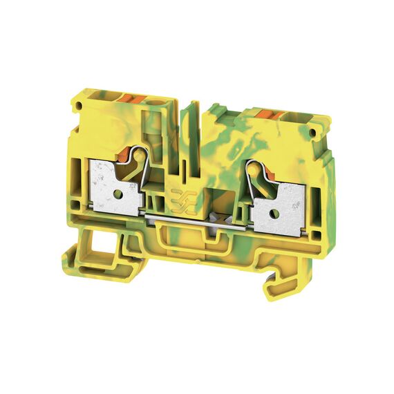 Clemă de împământare Weidmüller A2C 6 PE, cod 1991810000, galben/verde - megora.ro