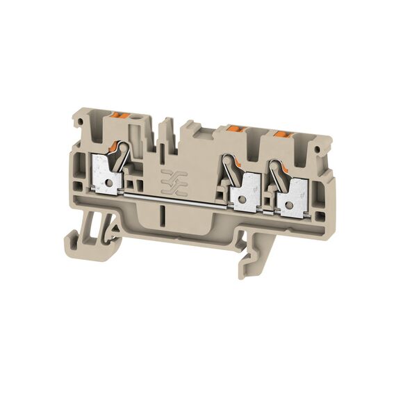 Clemă plug-in Weidmüller A3C 2.5, cod 1521740000, crem - megora.ro