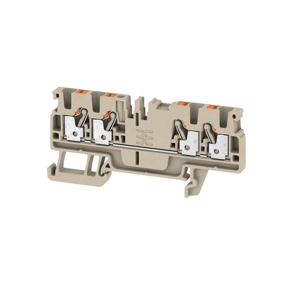 Clemă plug-in Weidmüller A4C 2.5, cod 1521690000, crem - megora.ro
