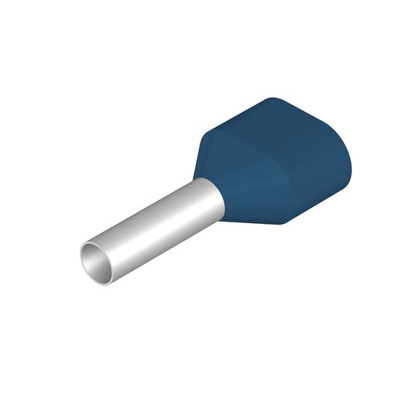Pin terminal Weidmüller H2,5/19D ZH BL, cod 9037500000, albastru - megora.ro