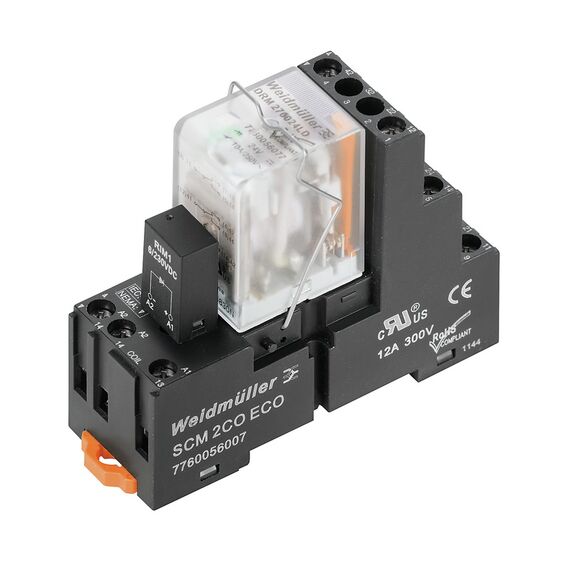 Releu cu soclu Weidmüller DRMKIT 24VDC 4CO LD, cod 1542410000 - megora.ro