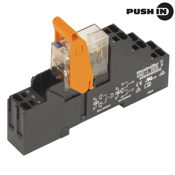 Releu cu soclu Weidmüller RCIKITP 24VDC 2CO LD, cod 8897150000 - megora.ro